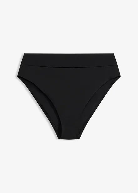 Hurtigt&oslash;rkende Highwaist-bikinibukse med h&oslash;yt sk&aring;ret ben&aring;pning