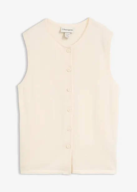 Sommervest i strikket materiale