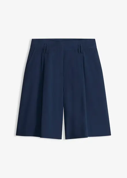 Bermudashorts i viskose med mykt fall