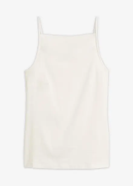 Singlet av finribbet, &oslash;kologisk bomull