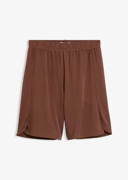 Slip on-bermudashorts av myk viskosemiks