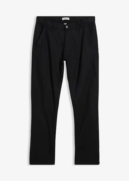 Regular Fit chinos av 100% lin, Straight