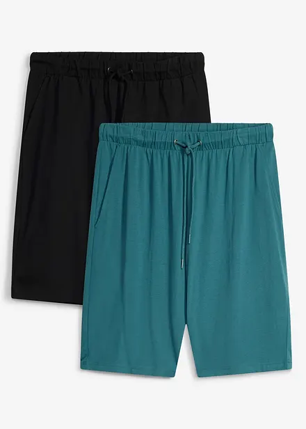 Bermudashorts i lett trikotmateriale (2-pack)
