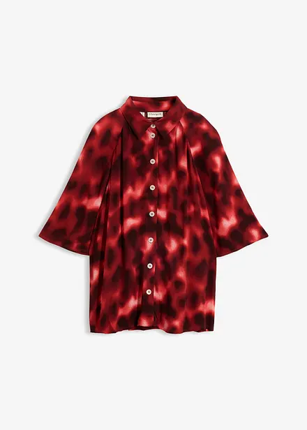 Oversized bluse av strukturert viskose