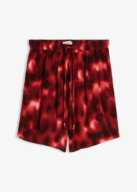 Pull on-shorts i strukturert viskose