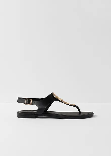 T&aring;sandaler med metallic-detaljer