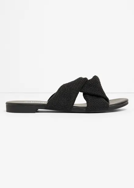 Slip-in sandaler med knute
