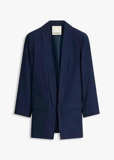 Lang blazer i viskosemiks