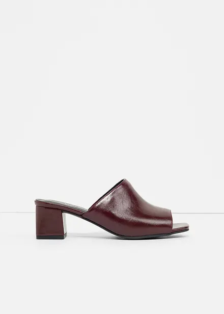 Slip-in sandaler med blokkh&aelig;l