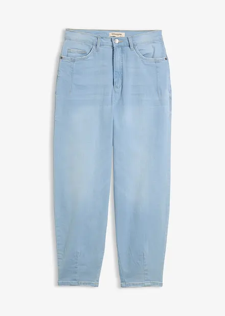 Barrel jeans, High Waist, &oslash;kologisk bomull