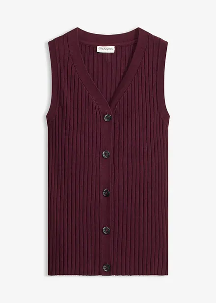 Vest i ribbestrikk