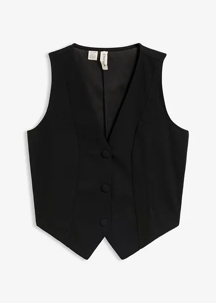 Dressvest av formstabilt interlock-materiale