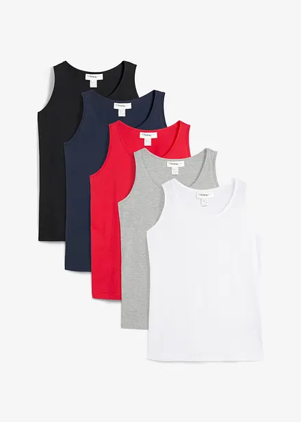 Lang topp i 100% bomull (5-pack)