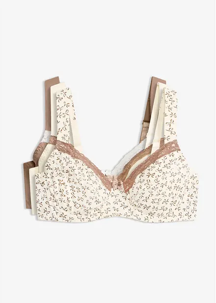 BH (3-pack)med feminint trykk