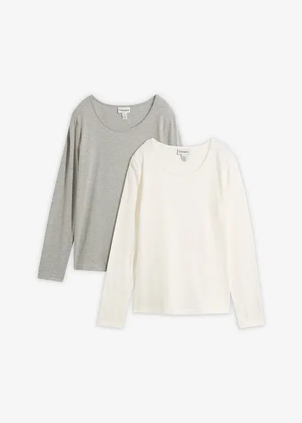 Langermet topp (2-pack)