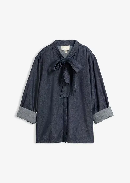 Denimbluse i 100% bomull
