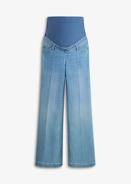 Mama jeans i elastisk denim, Full length
