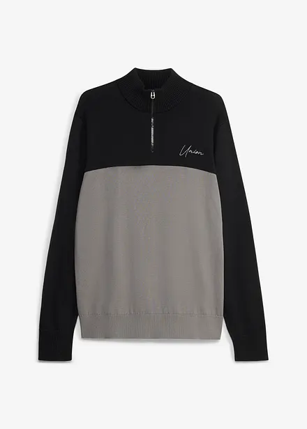 Half zip genser i regular fit