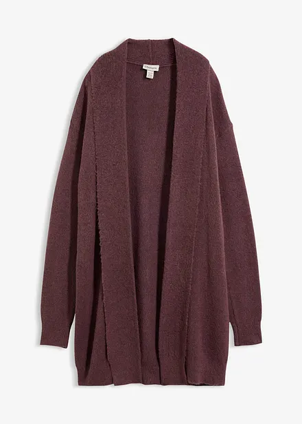 Lang cardigan med sjalskrage