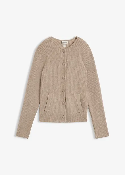 Ribbestrikket cardigan