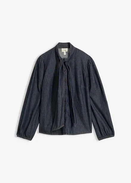 Jeansbluse av &oslash;kologisk bomull