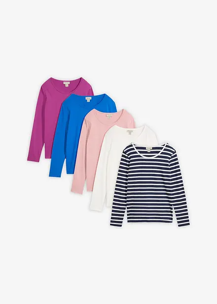 Langermet topp (5-pack)