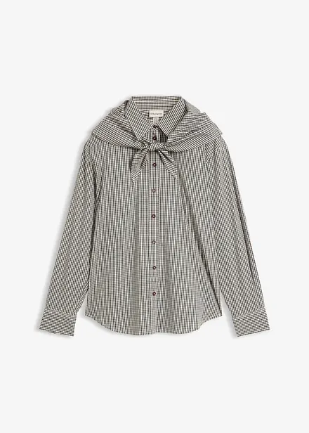 Bluse med avtagbart skjerf