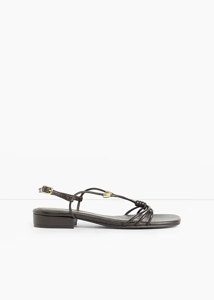 Remsandaler med metallic-detaljer