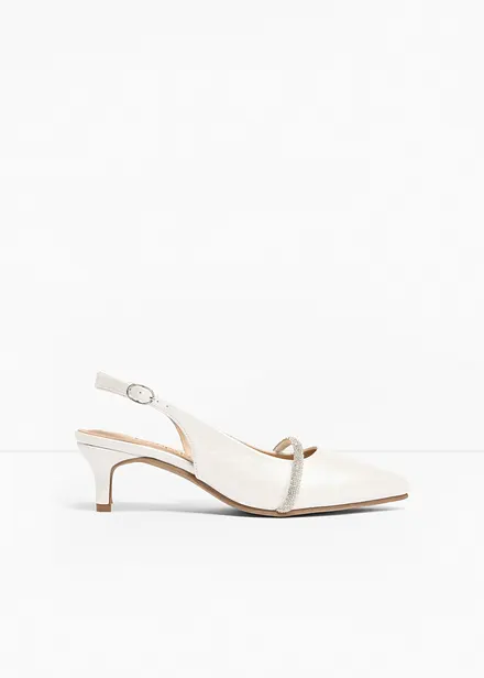 Slingbacks med glitterstener
