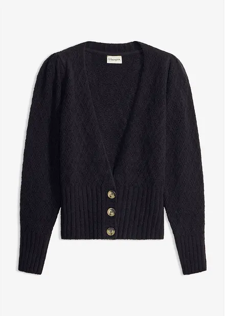 Finstrikket cardigan