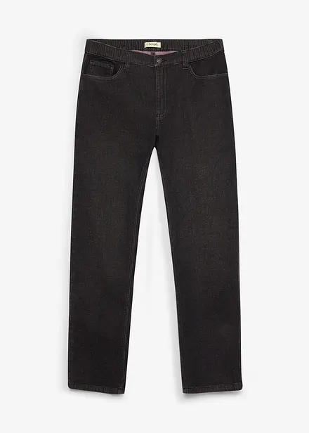 Regular fit jeans med komfortlinning, straight
