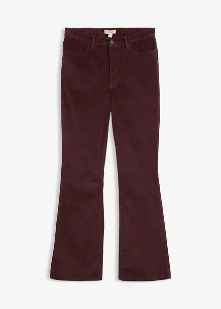 Bootcut-kordfl&oslash;yelsbukse av bomullsmiks