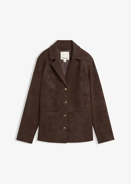 Blazer av imitert semsket skinn