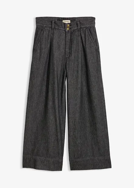 Kortere wide leg jeans
