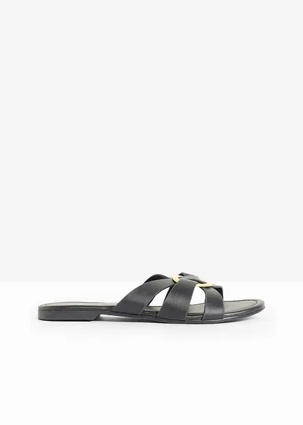 Slip-in sandaler med dekorativ ring