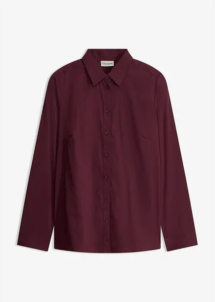 Skjortebluse av fast popelin