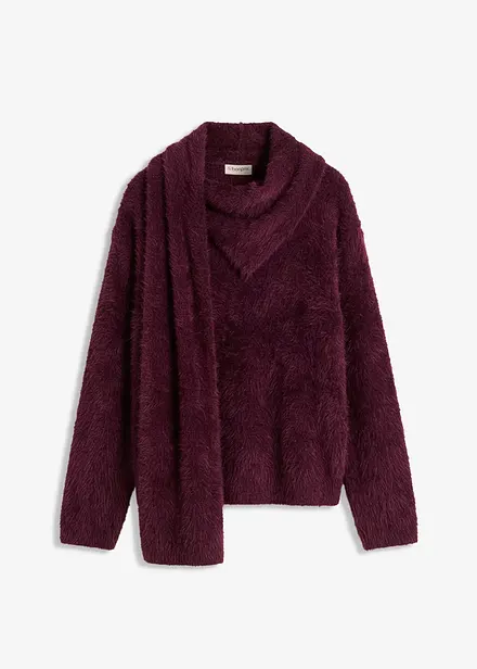 Oversized genser med skjerf