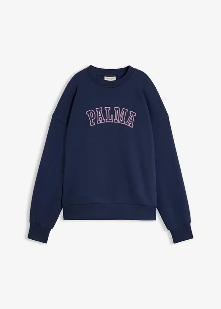 Oversized sweatshirt i bomullsmiks