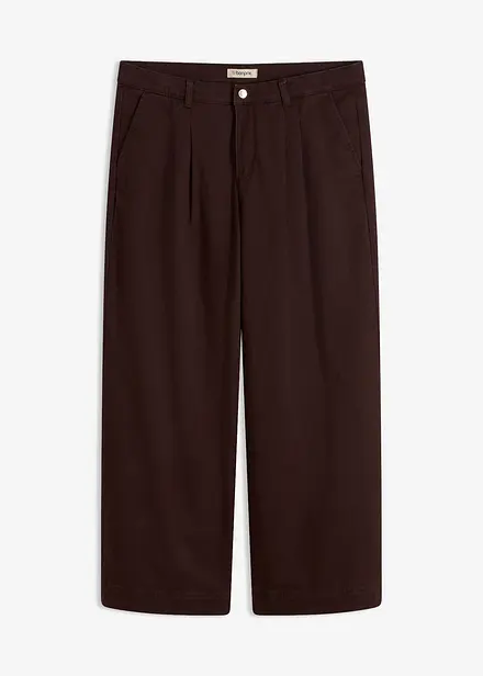 Wide leg bukse med legg og komfortlinning