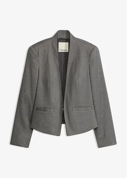 Blazer med fiskebensm&oslash;nster i ullstil