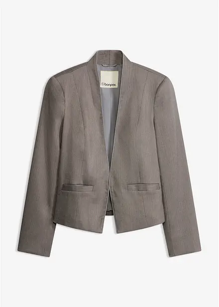 Blazer med fiskebensm&oslash;nster i ullstil