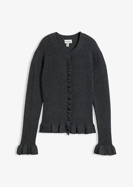 Cardigan med hullm&oslash;nster