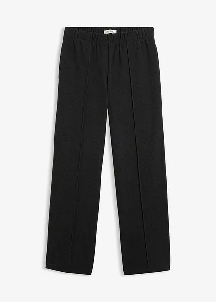 Pull on-bukse i myk, ribbet jersey