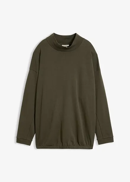 Sweatshirt med flaggermusermer av &oslash;kologisk bomullsmiks