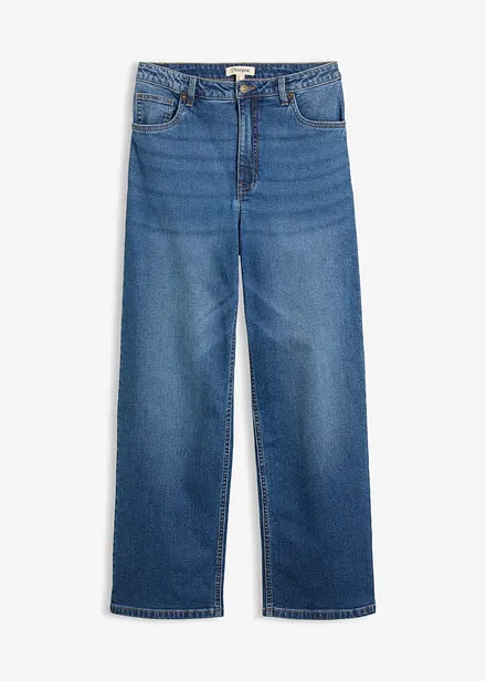 Wide leg jeans med leopardm&oslash;nstrede detaljer