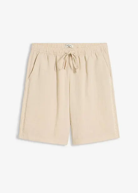 Pull on-bermudashorts i viskoseblanding
