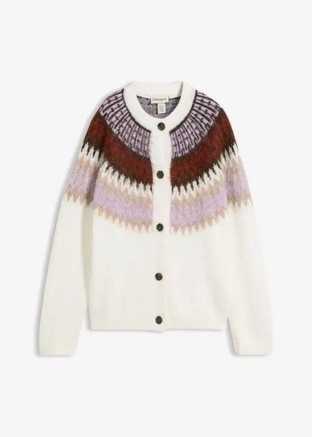 Cardigan med kofteinspirert m&oslash;nster