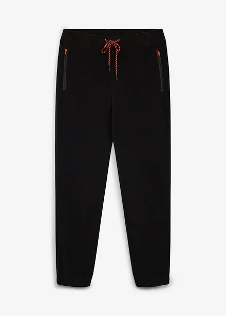 Joggebukse i fleece og regular fit