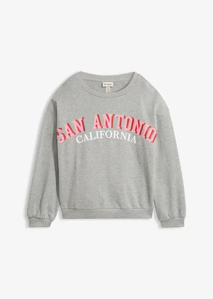 Sweatshirt i myk bomullsmiks
