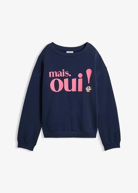 Sweatshirt i myk bomullsmiks